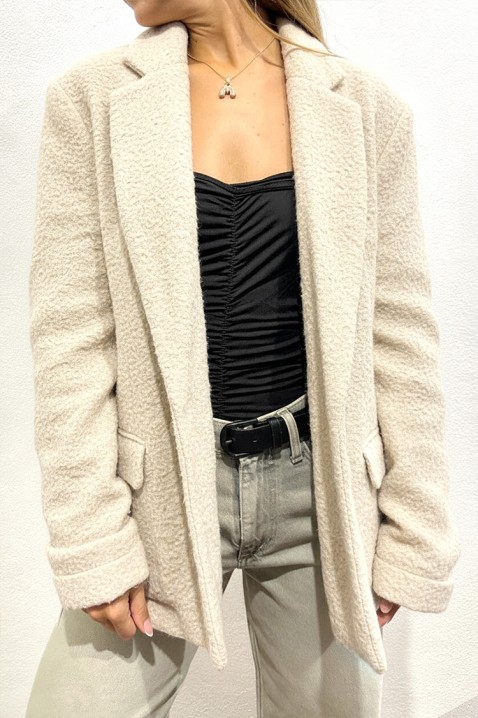 Сако BROVELZA ECRU, Цвят: екрю, IVET.BG - Твоят онлайн бутик.