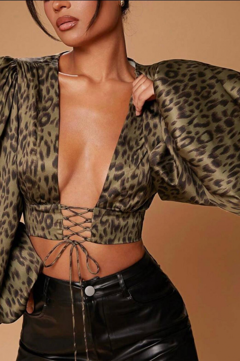 Дамска блуза AVELGOTA, Цвят: леопард, IVET.BG - Твоят онлайн бутик.