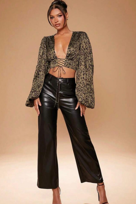 Дамска блуза AVELGOTA, Цвят: леопард, IVET.BG - Твоят онлайн бутик.