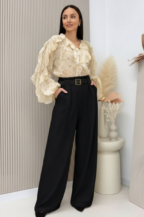 Панталон RELFODA BLACK, Цвят: черен, IVET.BG - Твоят онлайн бутик.