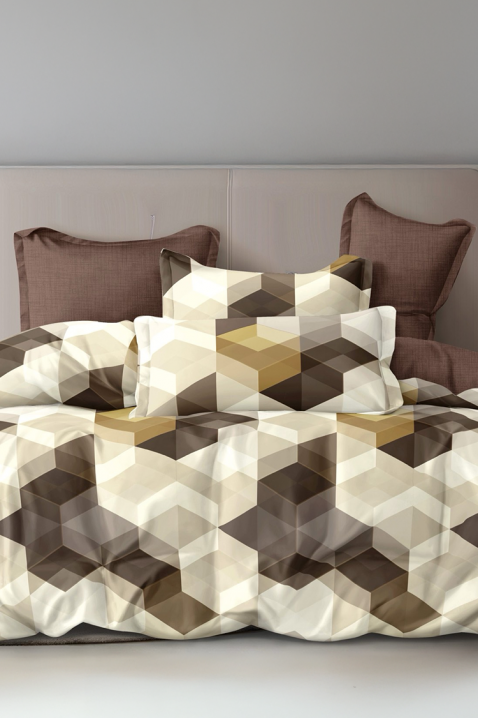 Спален комплект VELMOSY 200x220 cm памук - 4 части, Цвят: многоцветен, IVET.BG - Твоят онлайн бутик.