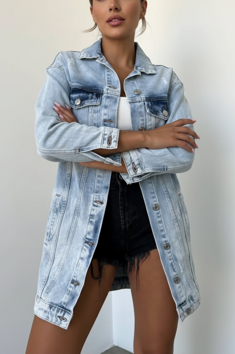 Дънково яке DUNKOLZA, Цвят: светлосин, IVET.BG - Твоят онлайн бутик.