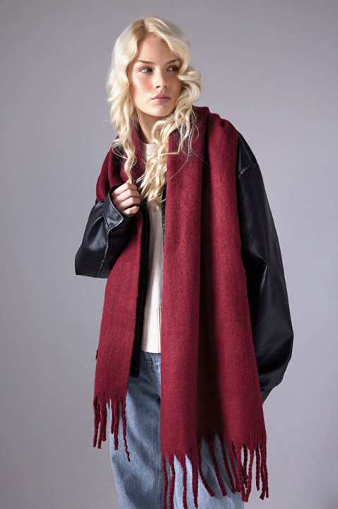 Шал KAPRINZA BORDO, Цвят: бордо, IVET.BG - Твоят онлайн бутик.