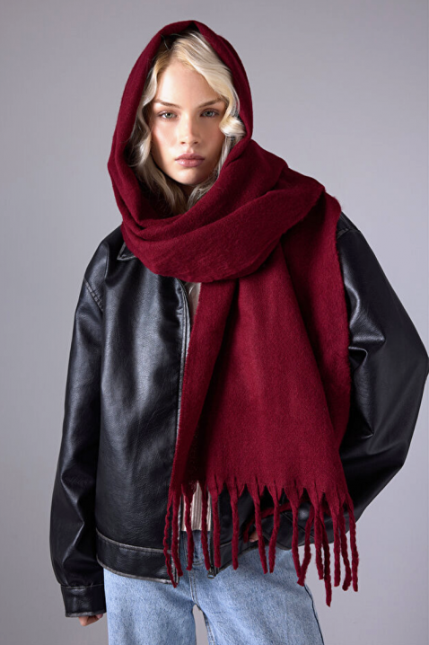 Шал KAPRINZA BORDO, Цвят: бордо, IVET.BG - Твоят онлайн бутик.