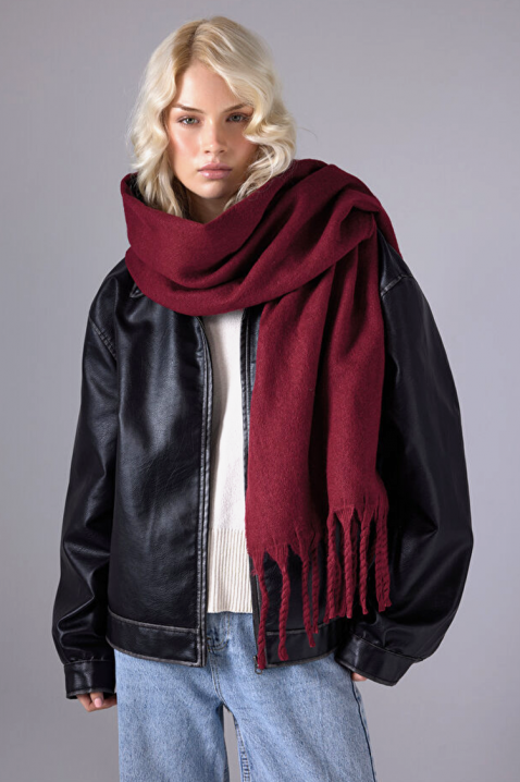 Шал KAPRINZA BORDO, Цвят: бордо, IVET.BG - Твоят онлайн бутик.