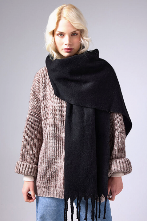 Шал KAPRINZA BLACK, Цвят: черен, IVET.BG - Твоят онлайн бутик.