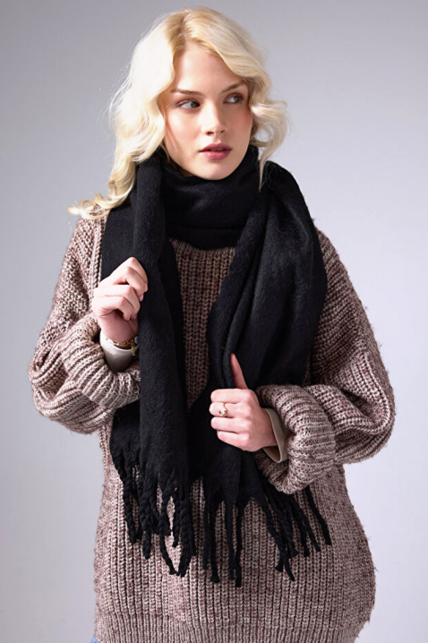 Шал KAPRINZA BLACK, Цвят: черен, IVET.BG - Твоят онлайн бутик.