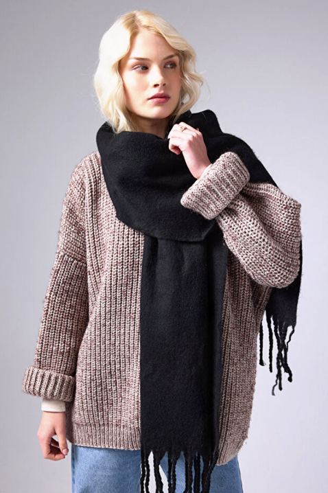 Шал KAPRINZA BLACK, Цвят: черен, IVET.BG - Твоят онлайн бутик.