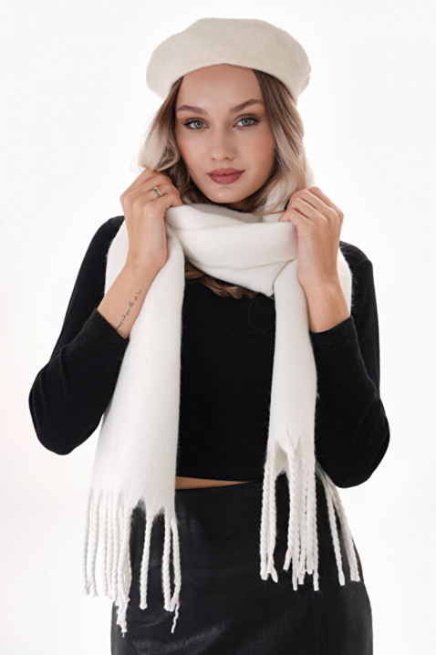 Шал SHARMALDA WHITE, Цвят: бял, IVET.BG - Твоят онлайн бутик.