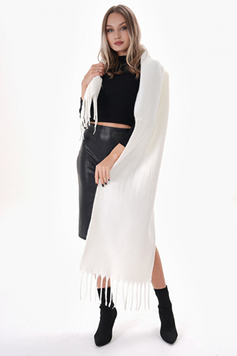 Шал SHARMALDA WHITE, Цвят: бял, IVET.BG - Твоят онлайн бутик.