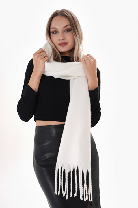 Шал SHARMALDA WHITE, Цвят: бял, IVET.BG - Твоят онлайн бутик.