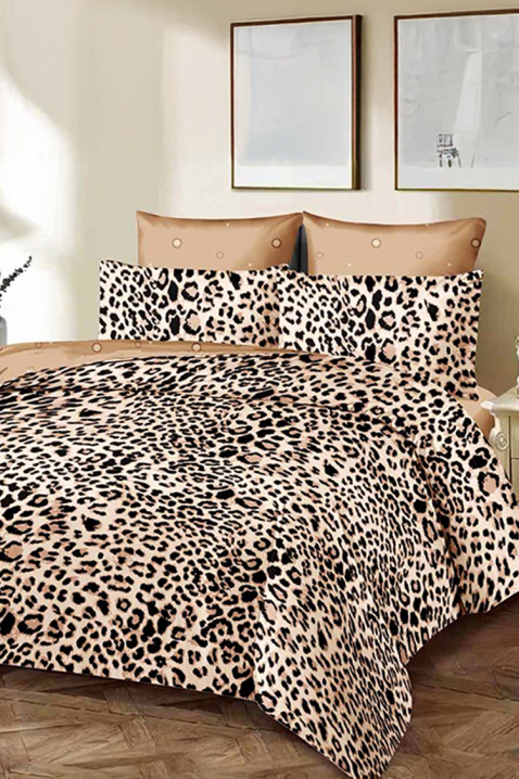 Спален комплект XELDERY 200x220 cm памук - 4 части, Цвят: беж, IVET.BG - Твоят онлайн бутик.