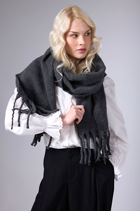 Шал KAPRINZA GREY, Цвят: сив, IVET.BG - Твоят онлайн бутик.