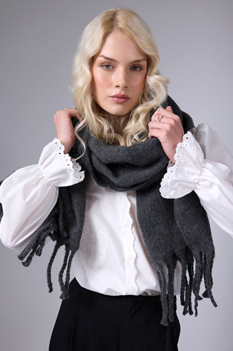 Шал KAPRINZA GREY, Цвят: сив, IVET.BG - Твоят онлайн бутик.