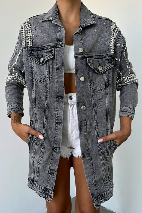 Дънково яке TRANVILZA, Цвят: графит, IVET.BG - Твоят онлайн бутик.