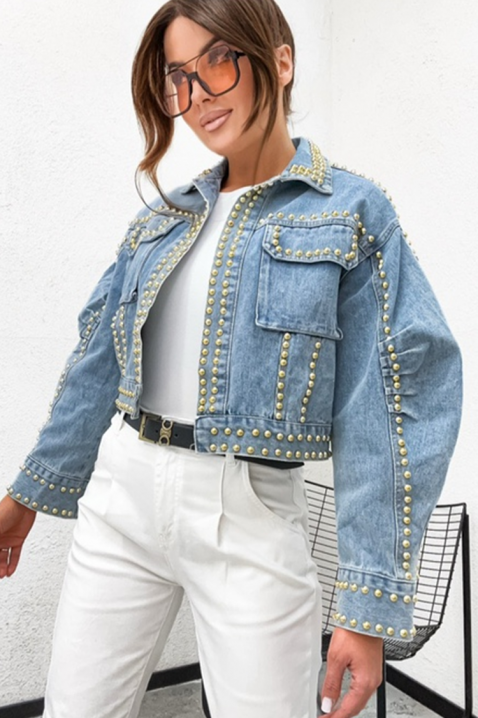 Дънково яке CAPLONDDA, Цвят: светлосин, IVET.BG - Твоят онлайн бутик.