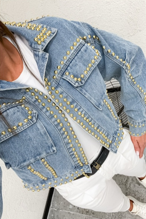 Дънково яке CAPLONDDA, Цвят: светлосин, IVET.BG - Твоят онлайн бутик.