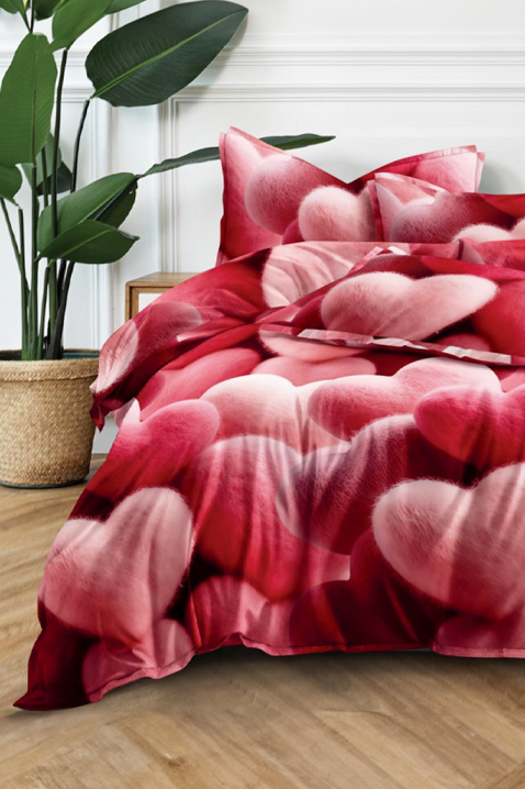 Спален комплект IRMOLDY 200x220 cm памук - 3 части, Цвят: червен, IVET.BG - Твоят онлайн бутик.