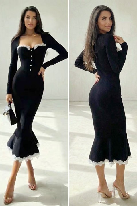 Рокля SALVONDRA BLACK, Цвят: черен, IVET.BG - Твоят онлайн бутик.