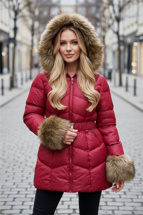 Яке NARNILDA RED, Цвят: червен, IVET.BG - Твоят онлайн бутик.