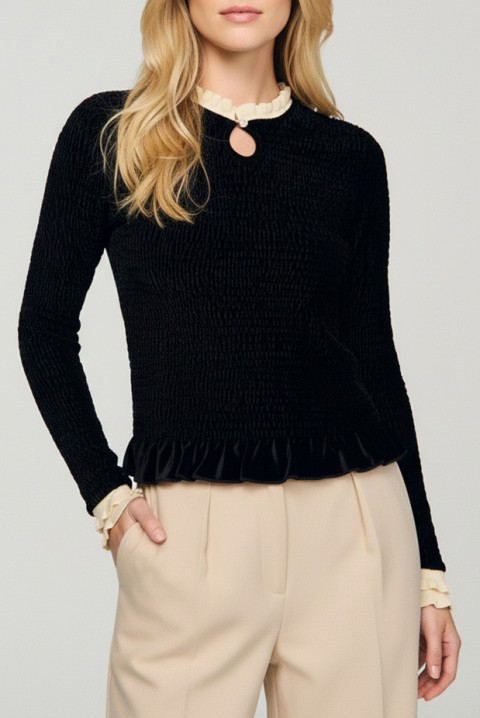 Дамска блуза BROTENDA, Цвят: черен, IVET.BG - Твоят онлайн бутик.