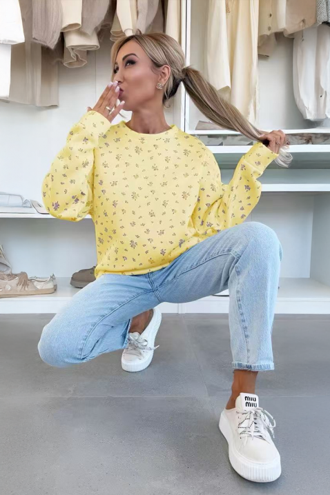 Дамска блуза FLELONZA YELLOW, Цвят: жълт, IVET.BG - Твоят онлайн бутик.