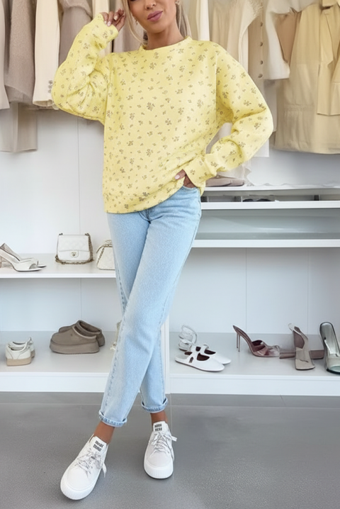 Дамска блуза FLELONZA YELLOW, Цвят: жълт, IVET.BG - Твоят онлайн бутик.