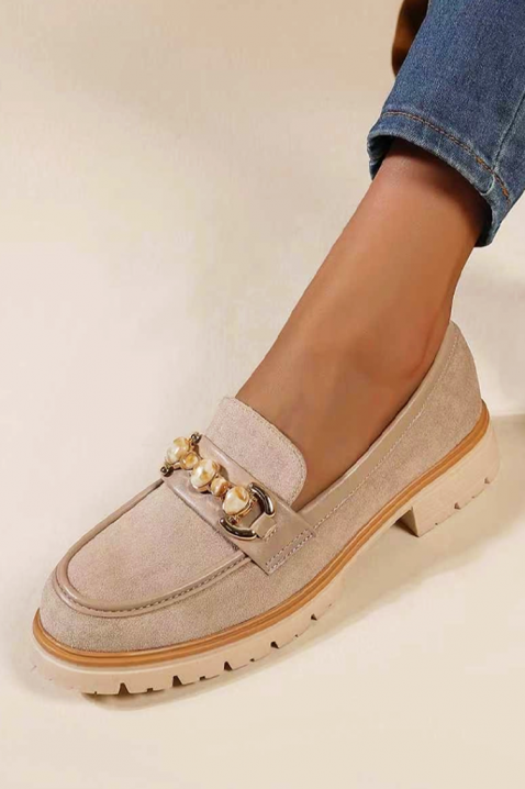 Дамски мокасини TELONJA BEIGE, Цвят: беж, IVET.BG - Твоят онлайн бутик.