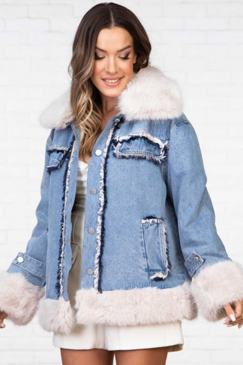 Дънково яке DENBILZA, Цвят: светлосин, IVET.BG - Твоят онлайн бутик.