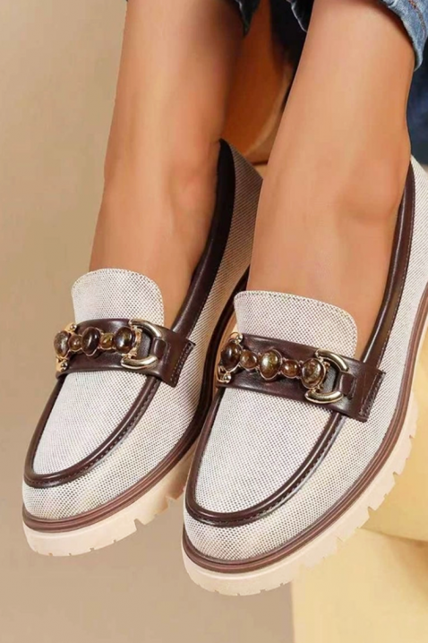 Дамски мокасини NOLMERFA, Цвят: беж, IVET.BG - Твоят онлайн бутик.