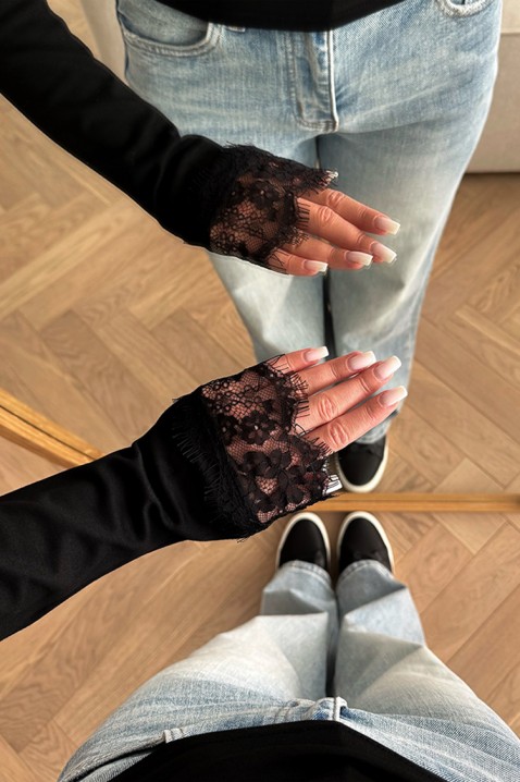 Дамска блуза AKRILZA BLACK, Цвят: черен, IVET.BG - Твоят онлайн бутик.