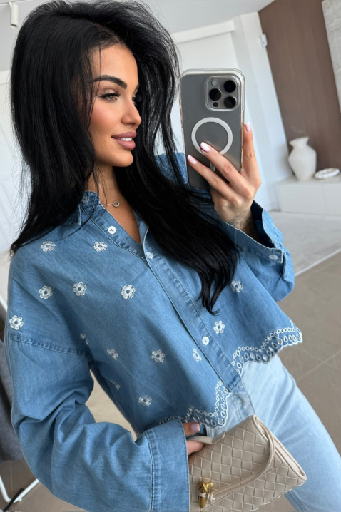 Дамска риза MARGOLZA BLUE, Цвят: син, IVET.BG - Твоят онлайн бутик.