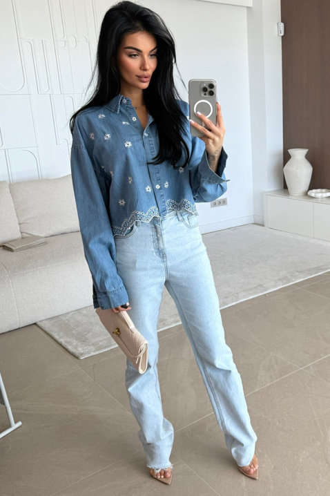 Дамска риза MARGOLZA BLUE, Цвят: син, IVET.BG - Твоят онлайн бутик.