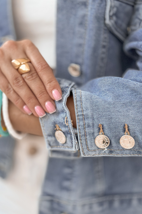 Дънково яке MAKRAMENZA, Цвят: светлосин, IVET.BG - Твоят онлайн бутик.