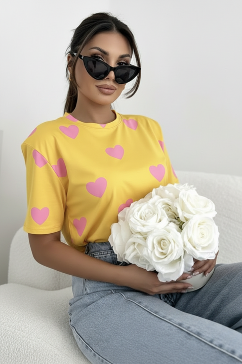 Тениска ZABRENLA YELLOW, Цвят: жълт, IVET.BG - Твоят онлайн бутик.