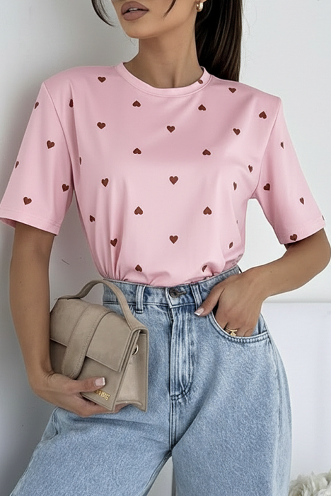 Тениска VALELONDA PINK, Цвят: розов, IVET.BG - Твоят онлайн бутик.