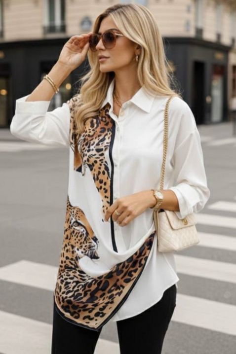 Дамска риза GENZIOLA, Цвят: бял, IVET.BG - Твоят онлайн бутик.