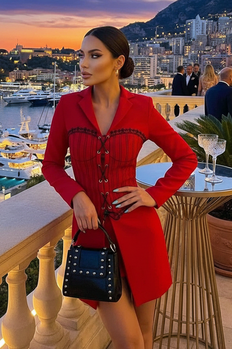 Рокля CHERZELDA, Цвят: червен, IVET.BG - Твоят онлайн бутик.