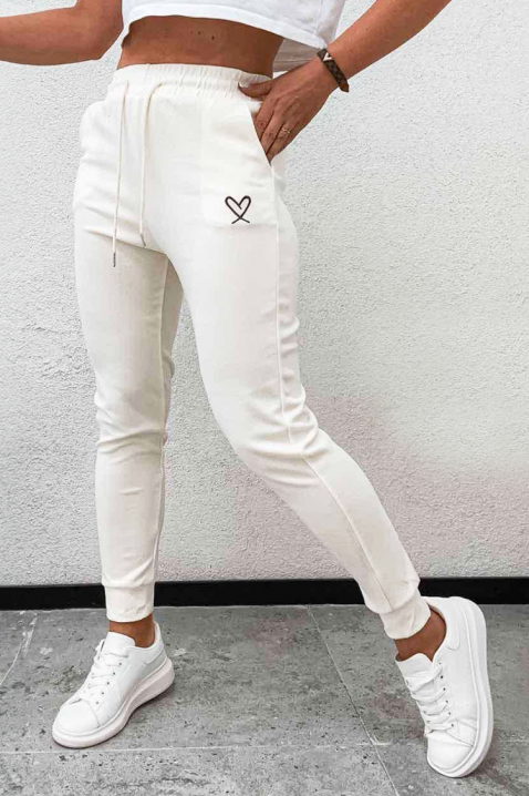 Панталон SARGOLVA, Цвят: бял, IVET.BG - Твоят онлайн бутик.