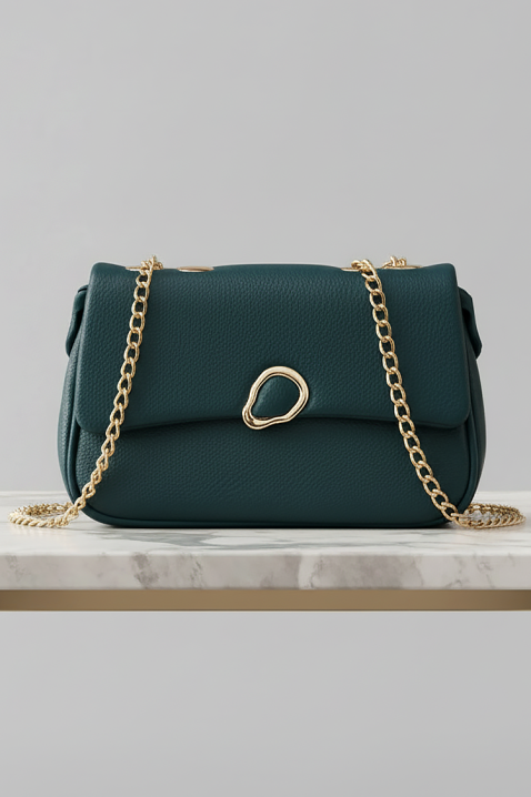 Дамска чанта POCHENDA PETROL, Цвят: петрол, IVET.BG - Твоят онлайн бутик.