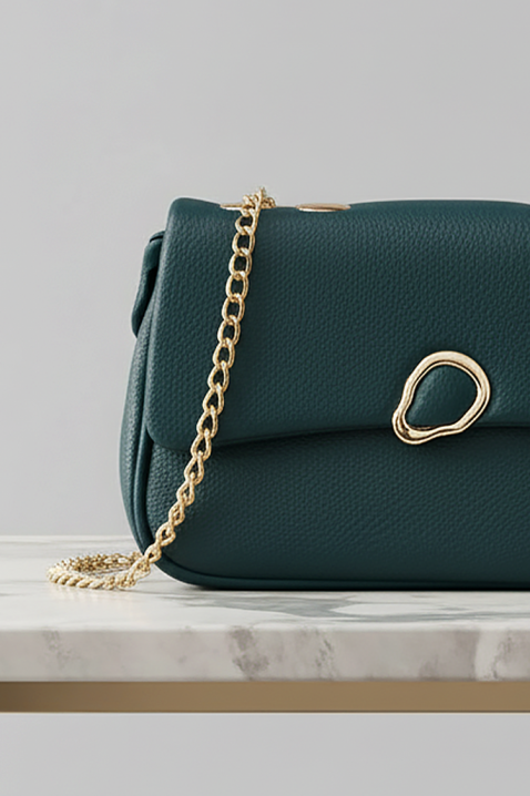 Дамска чанта POCHENDA PETROL, Цвят: петрол, IVET.BG - Твоят онлайн бутик.