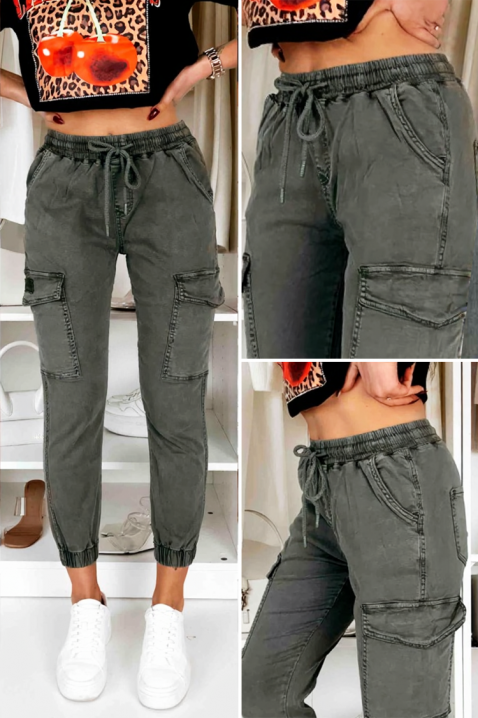 Дънки BANLESA, Цвят: каки, IVET.BG - Твоят онлайн бутик.