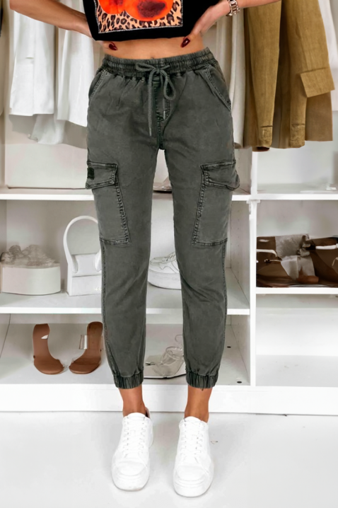 Дънки BANLESA, Цвят: каки, IVET.BG - Твоят онлайн бутик.