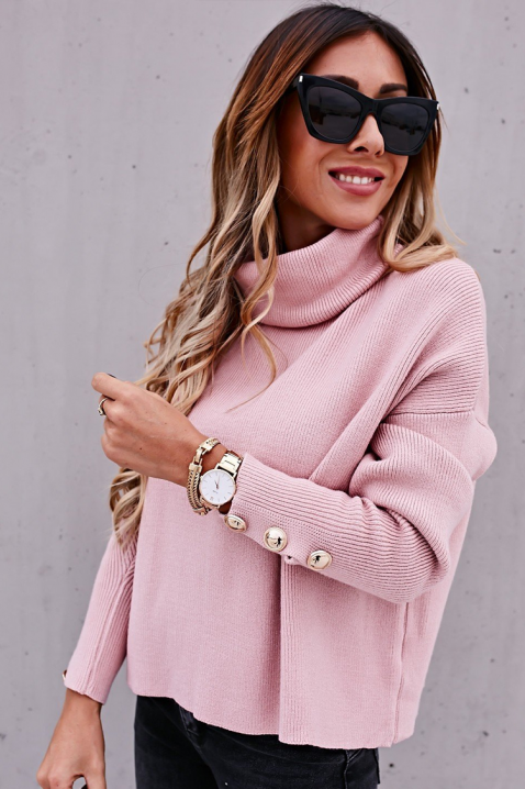 Пуловер TENSILDA PUDRA, Цвят: пудра, IVET.BG - Твоят онлайн бутик.