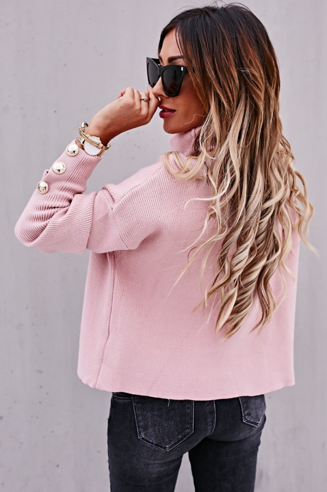 Пуловер TENSILDA PUDRA, Цвят: пудра, IVET.BG - Твоят онлайн бутик.