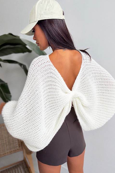 Пуловер APANDINA WHITE, Цвят: бял, IVET.BG - Твоят онлайн бутик.