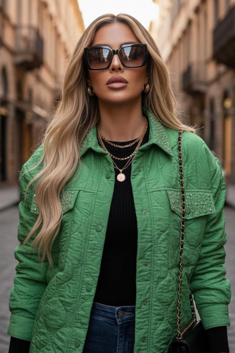 Яке PLORILDA GREEN, Цвят: зелен, IVET.BG - Твоят онлайн бутик.