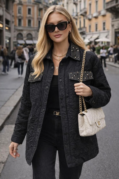 Яке PLORILDA BLACK, Цвят: черен, IVET.BG - Твоят онлайн бутик.