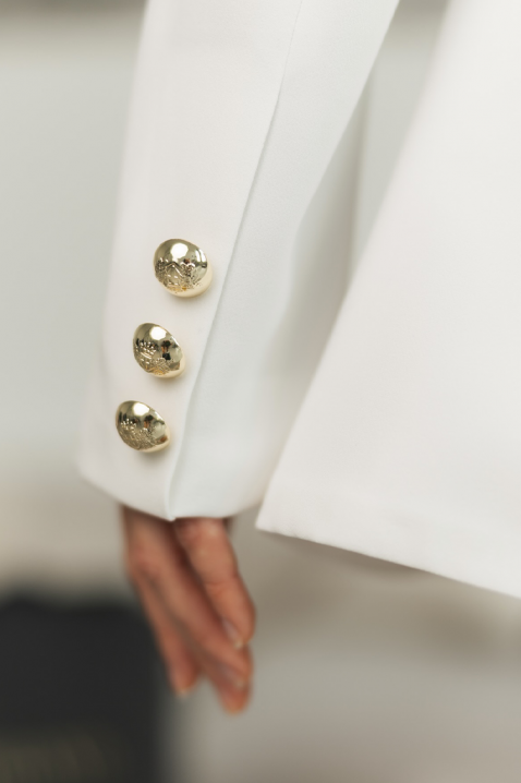 Рокля - блейзър FERHONA WHITE, Цвят: бял, IVET.BG - Твоят онлайн бутик.