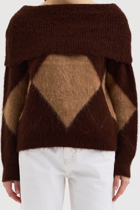 Пуловер SEBRENDA BROWN, Цвят: кафяв, IVET.BG - Твоят онлайн бутик.